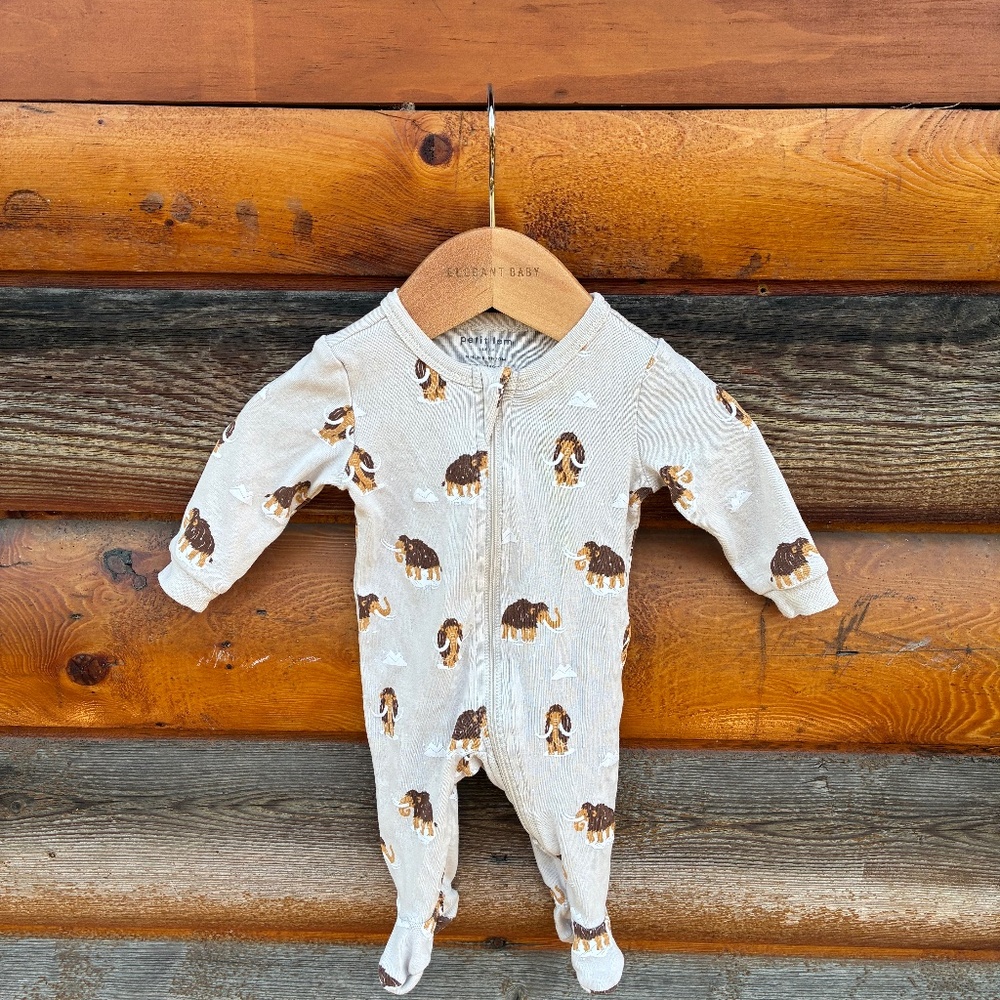 Petit Lem newborn zippered footie sleeper